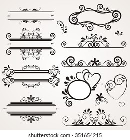 calligraphic elements and page decoration