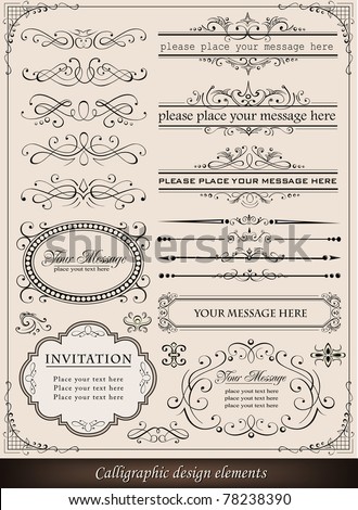 Calligraphic elements and page decoration