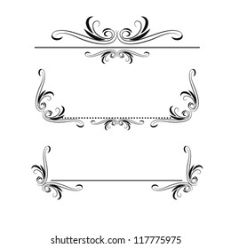 calligraphic elements set