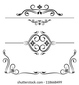 calligraphic elements set