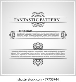 calligraphic elements vintage ornament text. Vector illustration