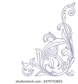 Calligraphic Filigree Flourish Divider swirl. Vintage Ornament. Border ornament. Suitable for wedding invitation cards