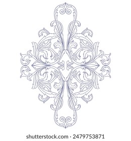 Calligraphic Filigree Flourish Divider swirl. Vintage Ornament. Border ornament. Suitable for wedding invitation cards