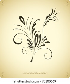calligraphic floral decoration