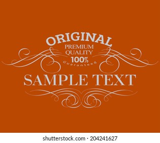 calligraphic and floral design elements. Set of hand-drawing calligraphic