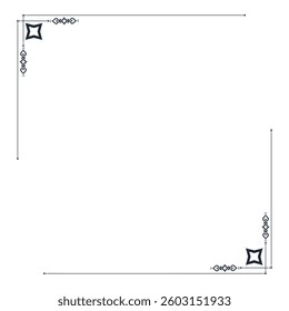 Calligraphic floral frame and page decoration Vector of decorative vintage element, border and frame.