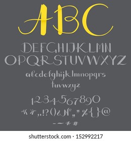 Calligraphic font.