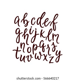 Calligraphic Font. Modern Brush Lettering. Vector illustration.