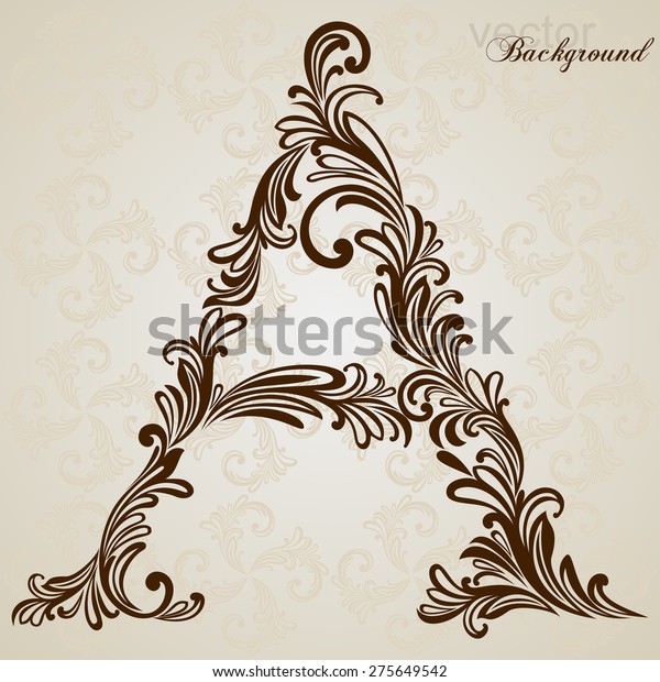 Calligraphic Font Vintage Initials Letter Vector Stock Vector (Royalty ...