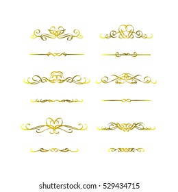 Calligraphic frame golden set