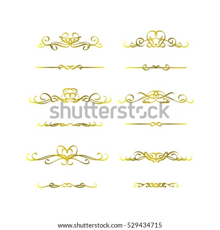 Calligraphic frame golden set