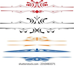 Calligraphic frame and page decoration. border and frame of decorative vertical element.
