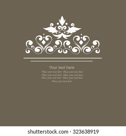 Calligraphic frame and page decoration. Vector illustration