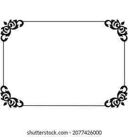 Calligraphic frames Wedding ornamental rectangular set frame, flourishes ornate border, decorative typography page template card invitation, menu design, certificate decoration. Vector illustration.