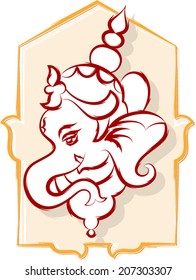 Calligraphic Ganesha