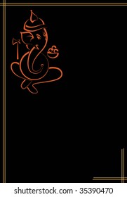 Calligraphic Ganesha