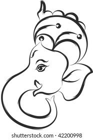 Calligraphic Ganesha