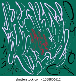 calligraphic handwritten alphabet