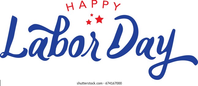 Calligraphic Happy Labor Day Vector Typography