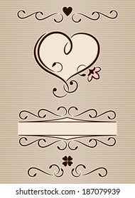 Calligraphic heart