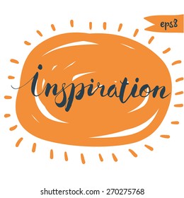Calligraphic Inspiration word. Hand drawn vector.