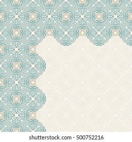Elementos de diseño de islam caligráfico. Esquinas orientales antiguas. Estilo de las líneas