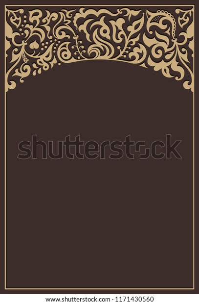 Calligraphic\
islam Ornament Frame Lines. Restaurant menu. Luxury vintage ornate\
greeting card with typographic design. Retro invitations and royal\
certificates. Vector Flourishes\
illustration