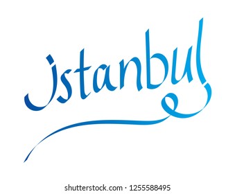 calligraphic istanbul word vector