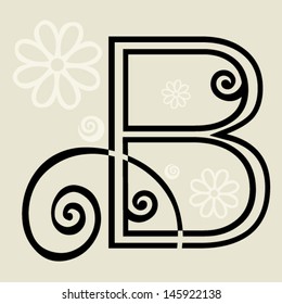Kalligrafischer Buchstabe B