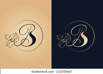 8,339 B With Flower Logo Images, Stock Photos & Vectors | Shutterstock