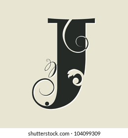 calligraphic letter J