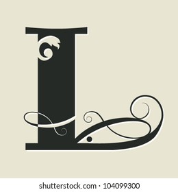 calligraphic letter L