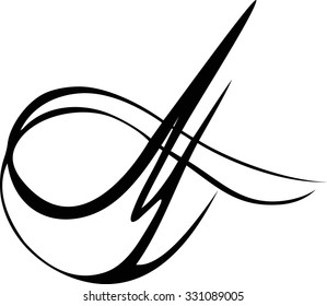 calligraphic letter M