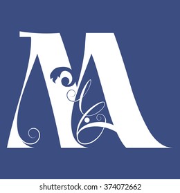 calligraphic letter M