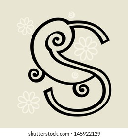 Kalligrafischer Buchstabe S