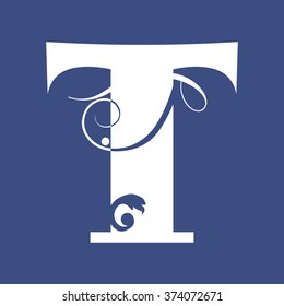calligraphic letter T