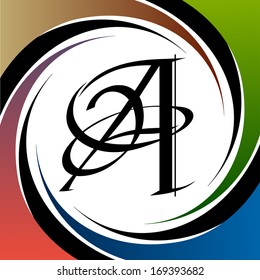 Calligraphic letter vector design