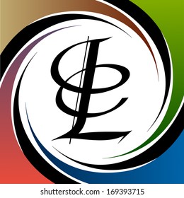 Calligraphic letter vector design