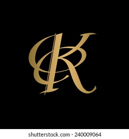 Calligraphic letter vector design