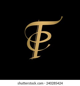 Calligraphic letter vector design