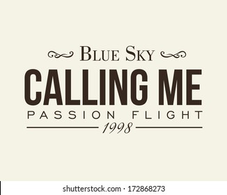 Calligraphic lettering design for your cover. Vector illustration.