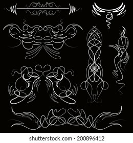 Calligraphic line designs