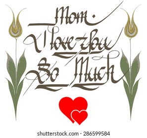 Calligraphic I love you