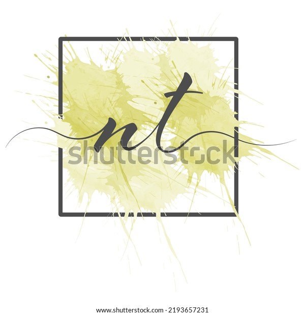Calligraphic Lowercase Letters N T Written Stock Vector (Royalty Free ...