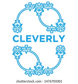 Calligraphic  Luxury line wedding. Flourishes black frame. Emblem monogram. Royal vintage design. Black symbol, love,ace,invitation label, Restaurant, Cafe, Hotel,mandala.  Vector line illustration