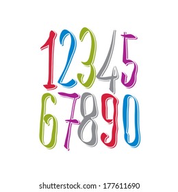 Calligraphic numbers, vector numeration.