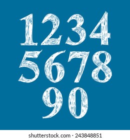 Calligraphic numbers, vector numeration.