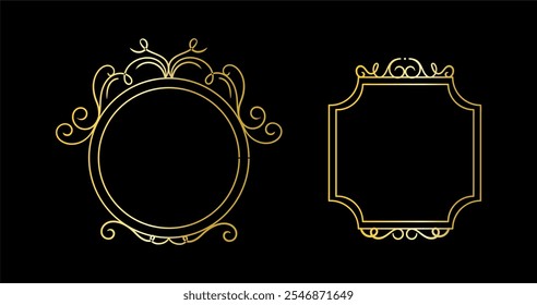 Calligraphic ornament set	art vector