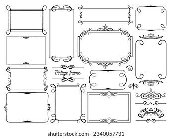 Calligraphic ornament set. Vintage Decorations. Vector isolated illustration