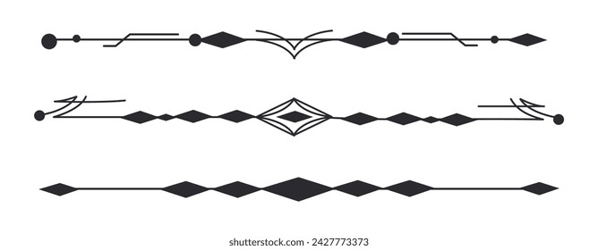 Calligraphic ornamental divider collection art